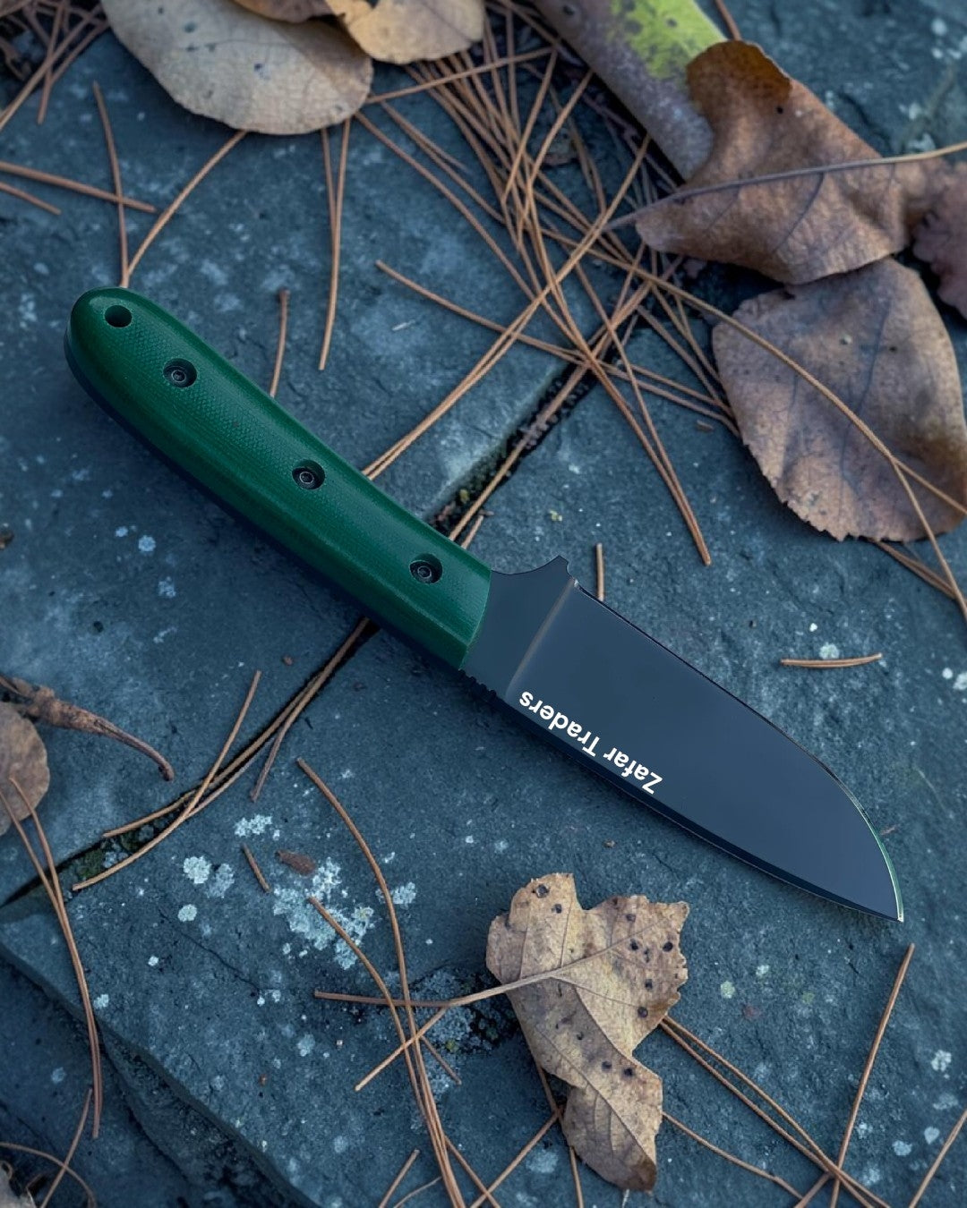 Zafars G10 Micarta handle Drop-Point Knife | 9.5" Full Tang | 4.75" Blade